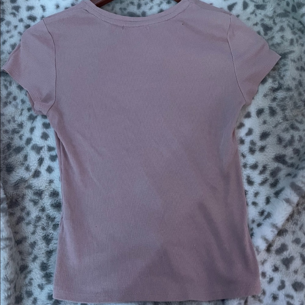 Pink plain crop top